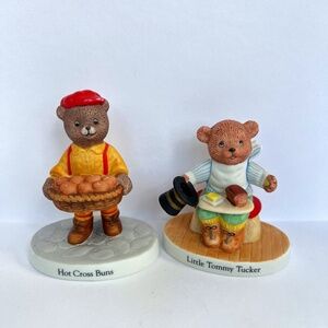 2 Bronson Collectables Porcelain Bears Figurines